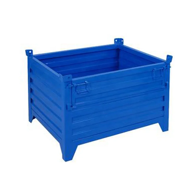 
GTY Folding Bins stackable pallet steel container 