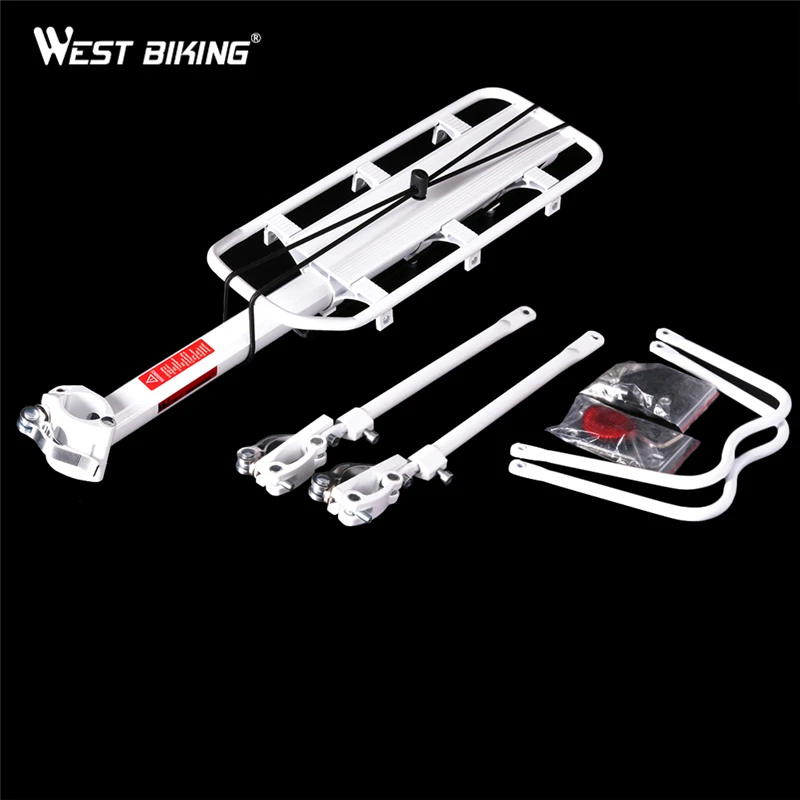 Велосипедная стойка WEST BIKING полная быстросъемная багажная для горных и дорожных велосипедов со светоотражающим