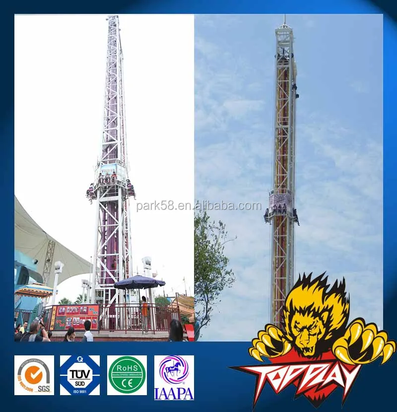 amusement park rides equipment Rocket launch free fall tower