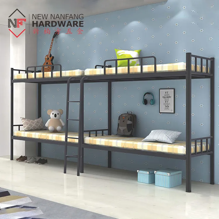 Furniture Double Bunk Bed Frame Metal Bed Frame Loft Bed For Home Adult Children School Student
