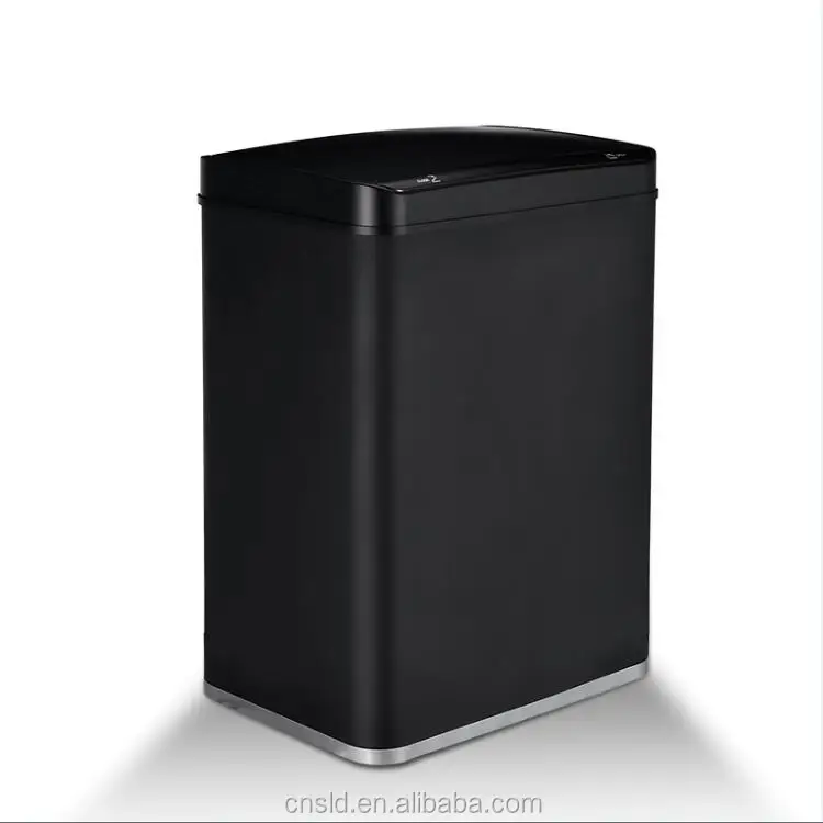 Europe top selling household dual sensor dustbin waste bin trash can  black 50L 13 gallon