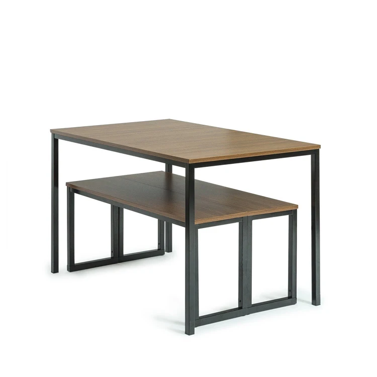 
Modern Studio Collection Soho Dining Table with Two Benches / 3 piece set 