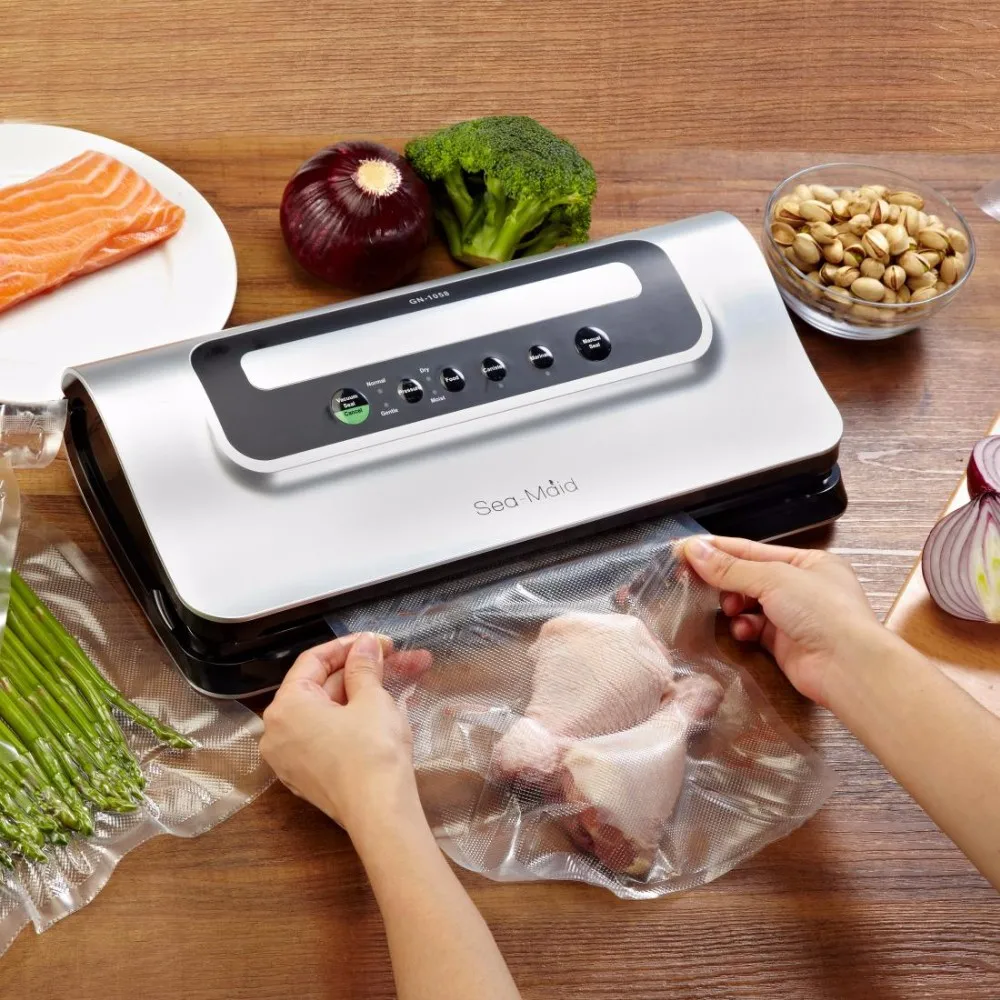 Sea-Maid Food packaging bag sealing wet/dry vacuum sealer machine for home use