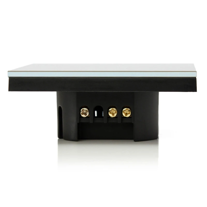 Настенный выключатель SESOO Европейского/британского стандарта, 2 клавиши, 1 канал, прозрачное стекло, сенсорный экран в европейском стиле