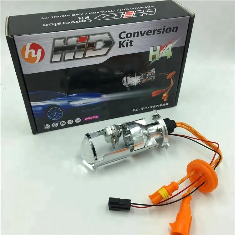 Motorcycle Bi xenon Hid Kit H4 Flex Mini Projector Lens fast start 5500k
