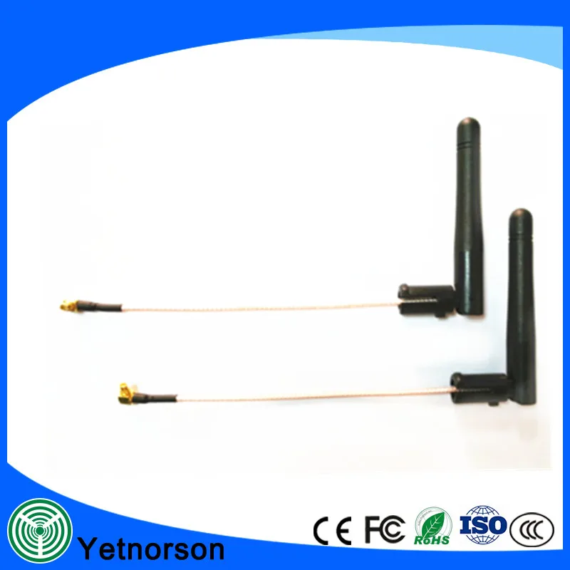 High Gain Indoor Всенаправленная 5dBi 2.4 ГГц Внешний Маленький Резиновый Утенок Приемник Wi-Fi Антенна с MMCX и Косичку Кабель
