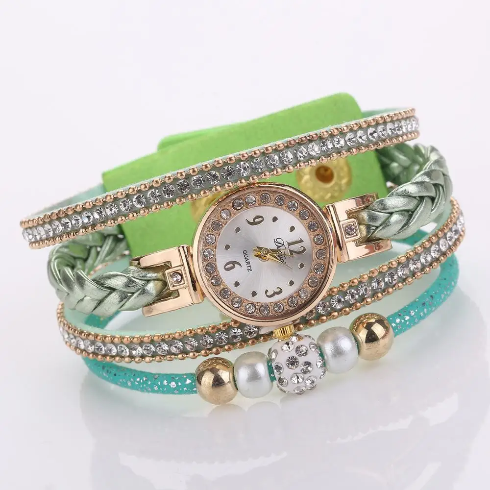 Reloj mujer Fashion Bracelet Watch Ladies Watch Round bracelet watch Luxury Crystal Fashion Quartz Wristwatch Rhinestone