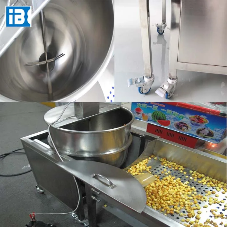
latest models caramel kettle corn popcorn machine 