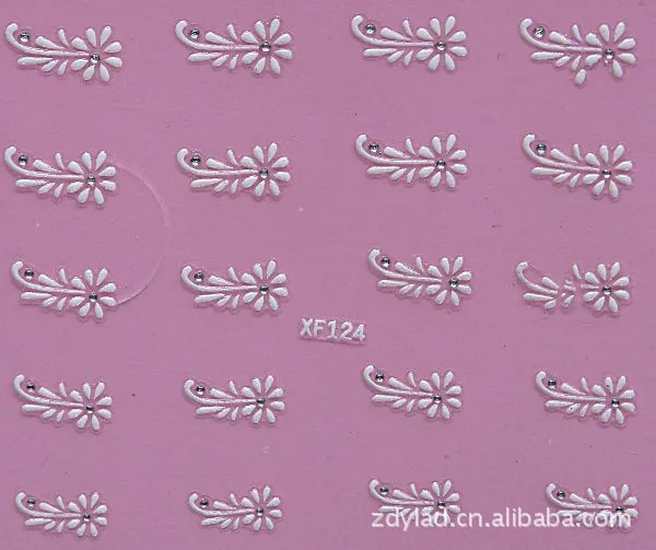3D flower design Water Transfer Nails Art Sticker decals lady women manicure tools Nail Wraps Decals