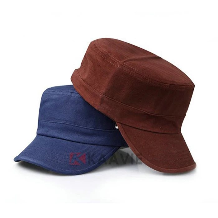 Bead canvas train conductor studded patrol flat top cap