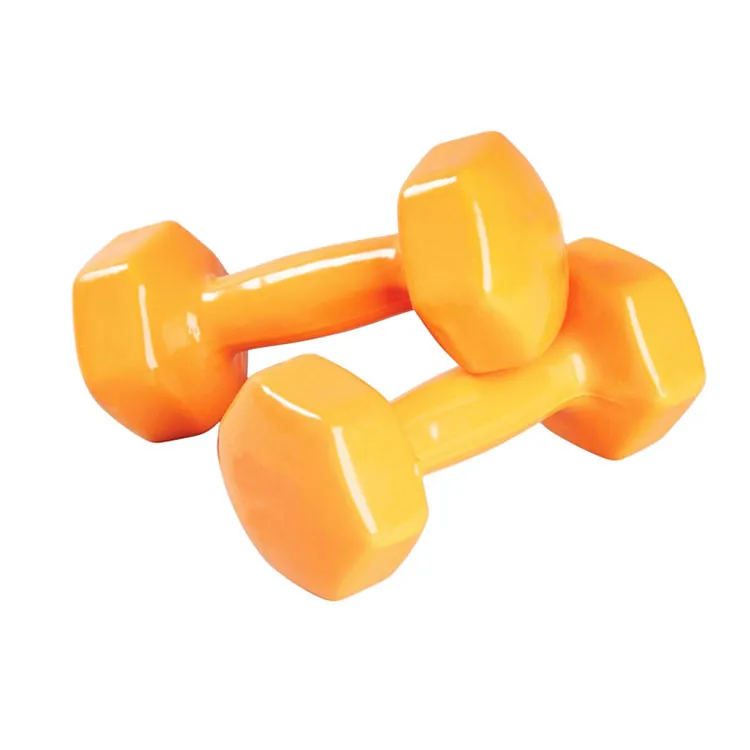 Wholesale Gym Equipment Multicolor PVC Coated vinyl dumbbell