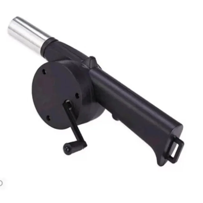 Black Stainless steel BBQ Fan BBQ Blowers with plastic handle