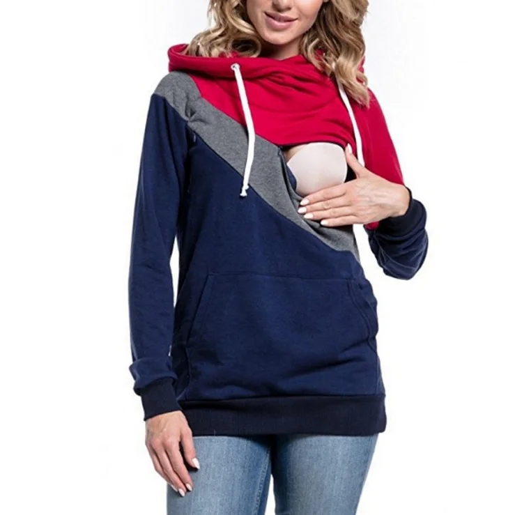 
Fashion Nursing Wear Maternity Nursing Tops Breastfeeding Clothing Clothes Breastfeeding Nursing Hoodie Adult Feeding Top Shirt 