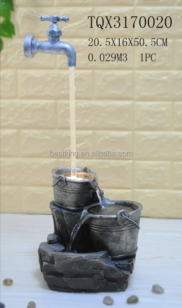 Import and export trade product warranty polyresin garden fountain