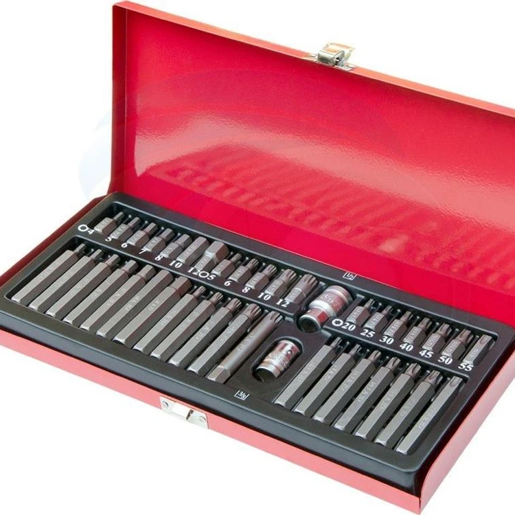wholesaler workshop mechanic tool 40pcs screwdriver torx bit driver Hex Star Bit socket Set