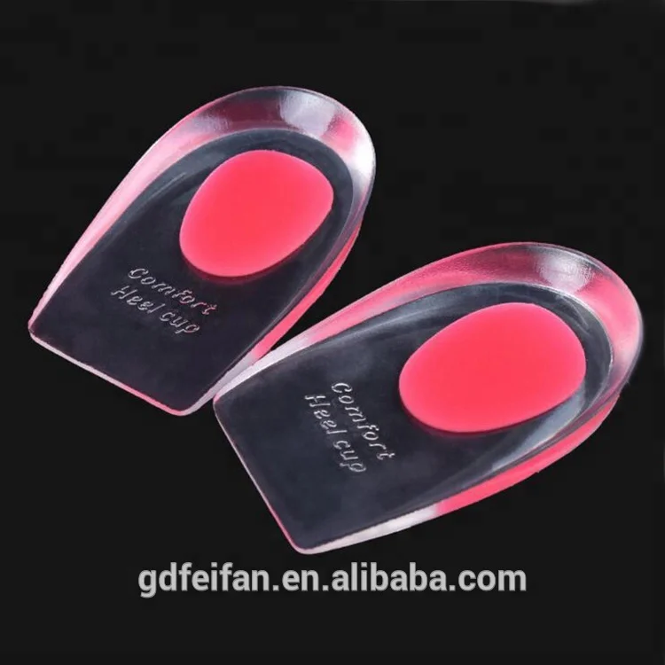 Hot sale  silicone heel pad cushion shock absorption relief heel pain gel insole for foot heels