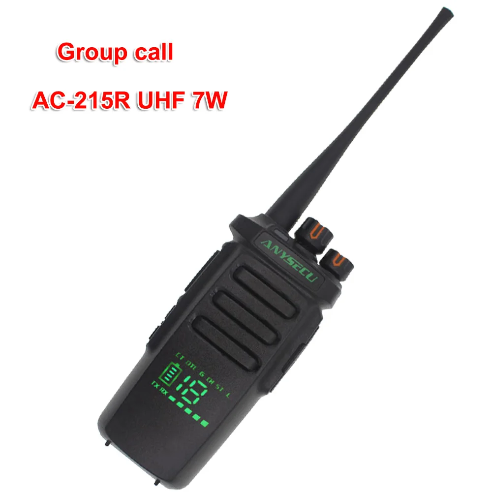 Anysecu AC-215R 7W Radio active view screen Walkie Talkie 400-480MHz Group call Ham Radio hidden screen UHF Transceiver