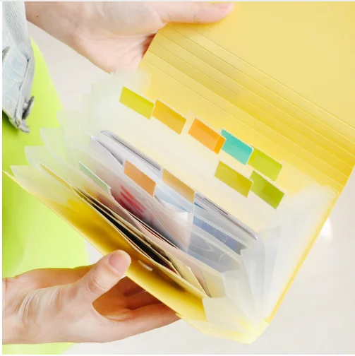 12 Layers PP Plastic Candy Color Finance Bill Folder Expanding File Folder Document Bag