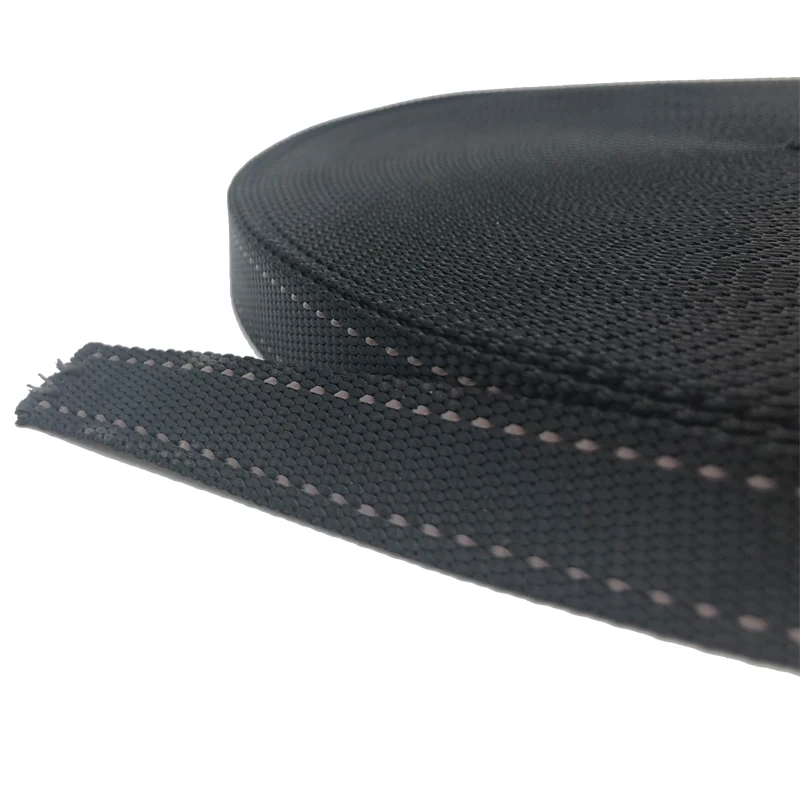 Wholesale Durable Reflective Luggage Strap Personalized Black Nylon PP Polyester Cotton Tag Strap for Suitcases