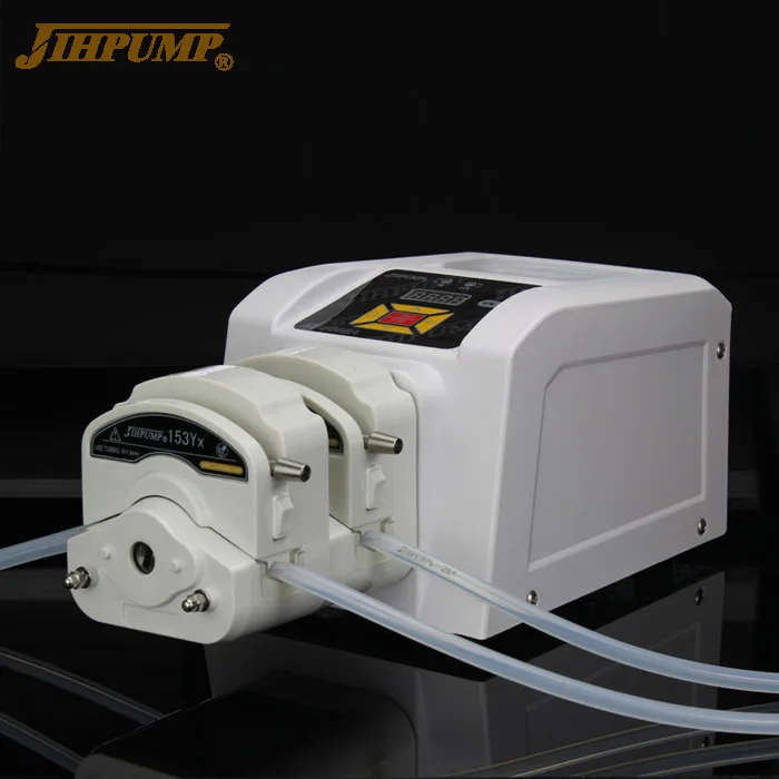JIHPUMP 110v 220v Small Dual Peristaltic Pump Water Liquid Transfer Dosing Hose Pumps Pumping Machine Controller Market Price