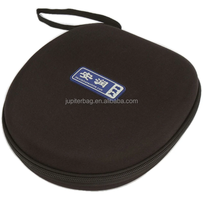 eva headphone zipper case organizer with pvc logo
