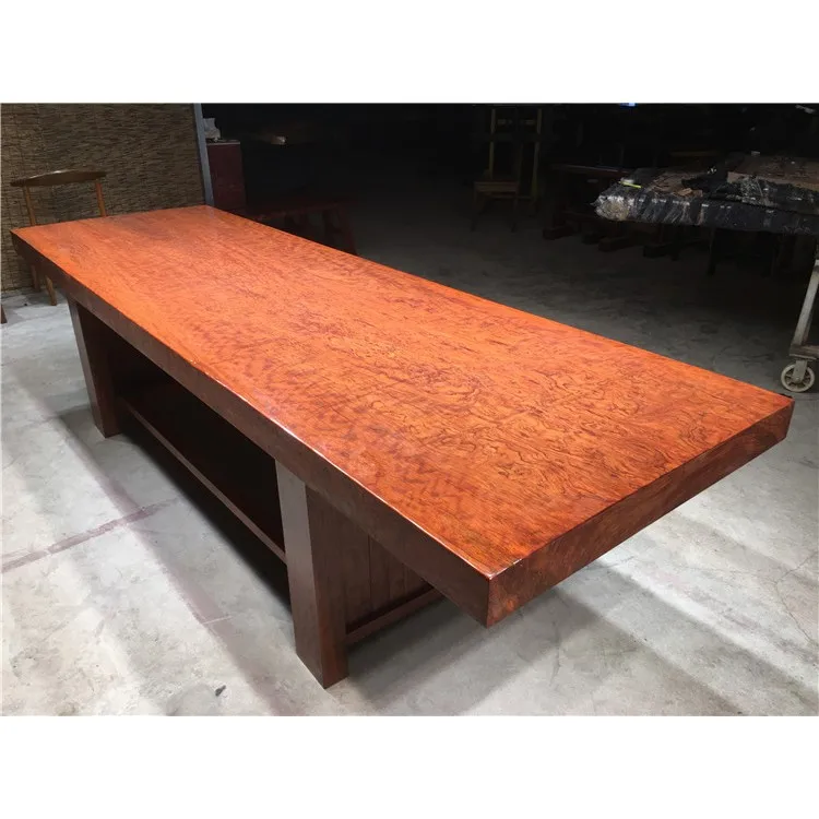 
Slabs Dining Tables Bubinga Long Solid Wood Table 