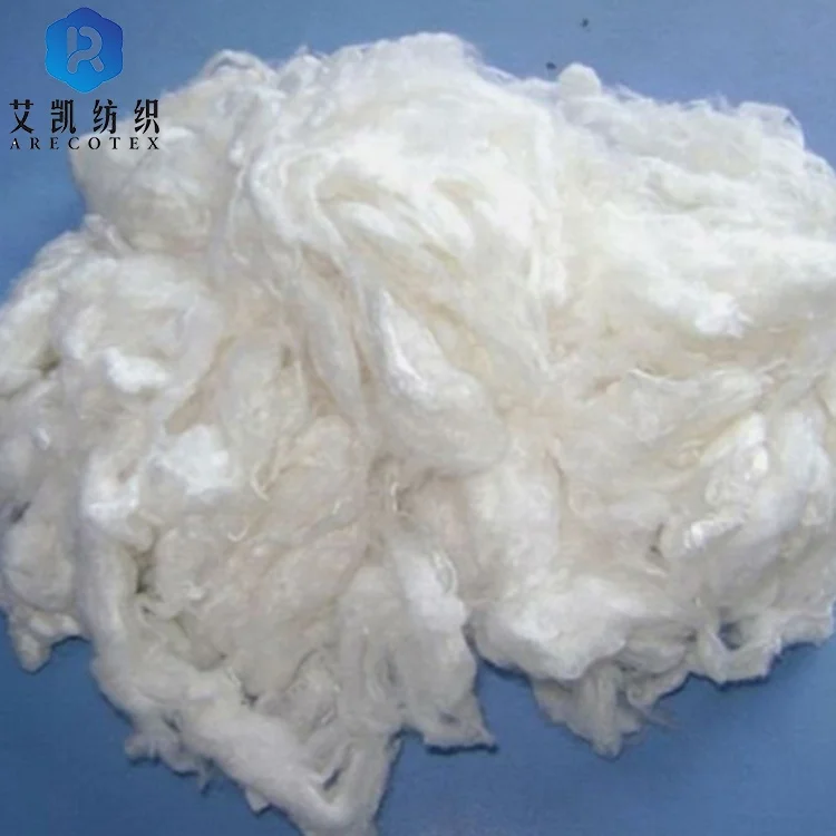 White Flame Retardant rayon bamboo viscose fiber for spinning weaving