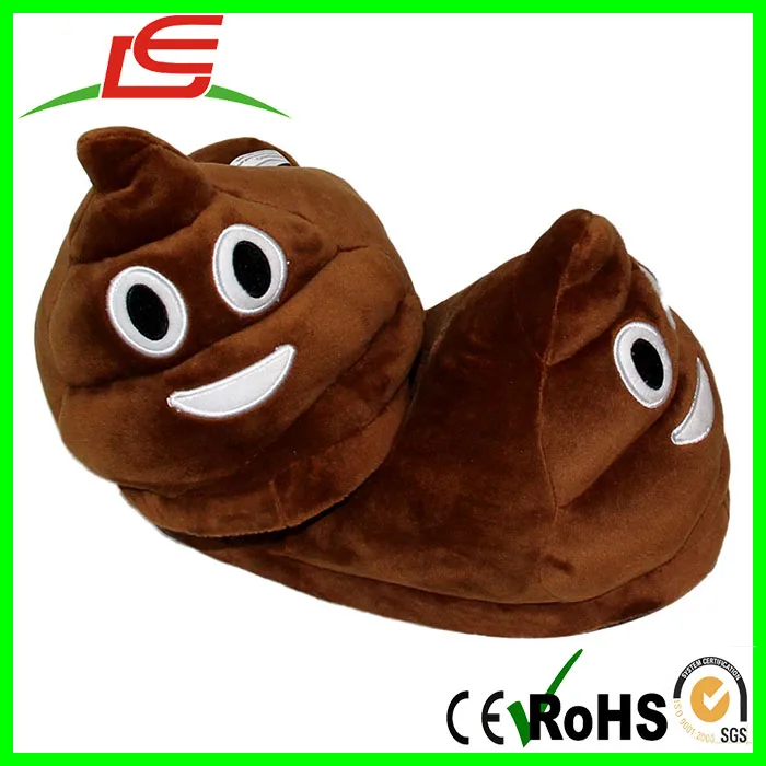 Оптовая продажа, теплые домашние зимние мягкие плюшевые тапочки в стиле эмо ji
