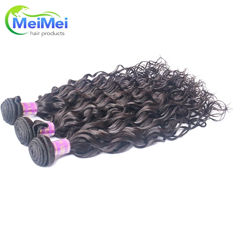 8A unprocessed brazilian human hair water wave popular style  Wet and Wavy Virgin Natural Wave Weft for black girls