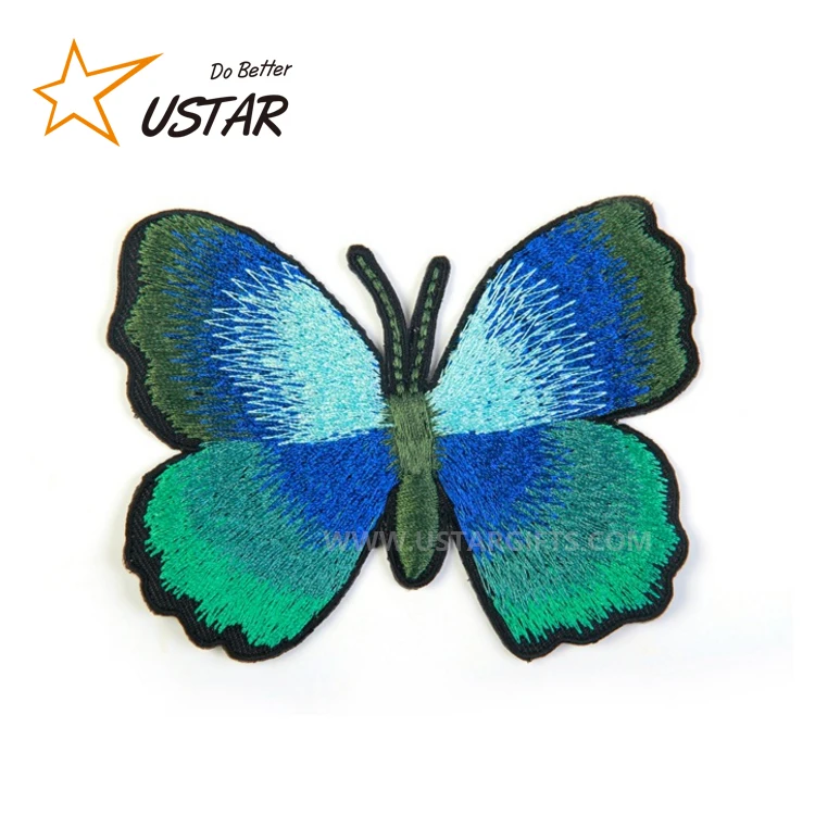 Оптовая продажа с фабрик на вышитые бабочки патчи Необычные Красочные бабочки ручной работы патч аппликация для одежды украшения