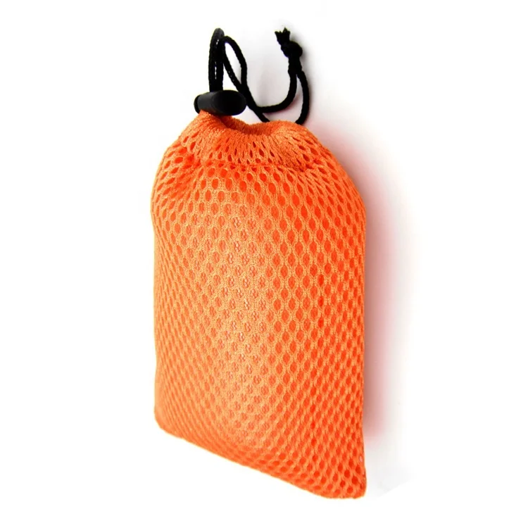 Custom Drawstring Mesh Pouch Black Small Nylon Mesh Drawstring Bag for Earphone Power Bank Bags