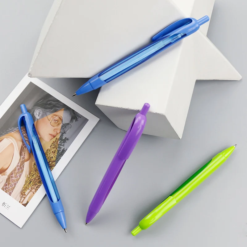 ballpoint pen la venta al por mayor plastic pen click ball point pen with custom logo