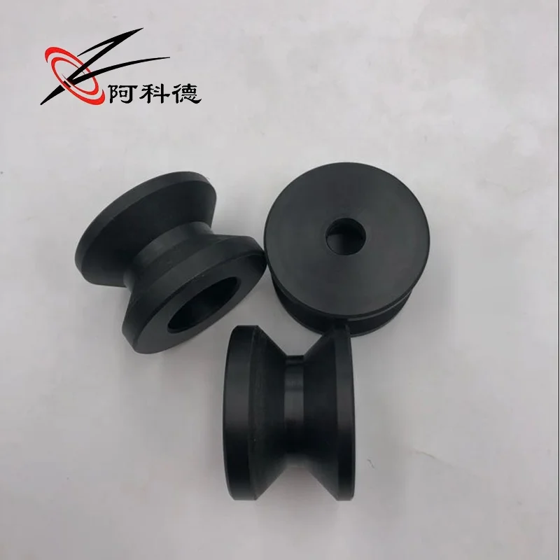custom plastic nylon wire rope pulley PA66 Nylon Roller wheel for Flat Belt Pulley for Wire Guide