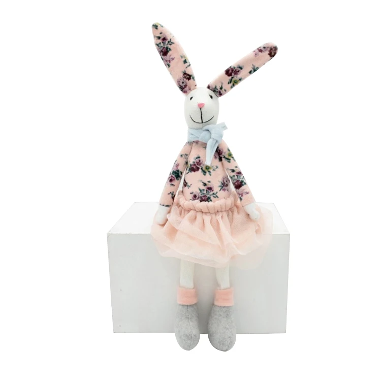 Новейший праздничный домашний декор, весенние подарки, цветочный тканевый предмет, милый кролик, розовый кролик, пасхальные поделки для декора