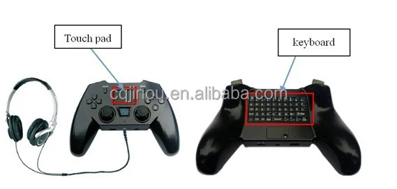 Wireless Video Game Controller with Keyboard and Headset , Large TV, PC, Smart Phone