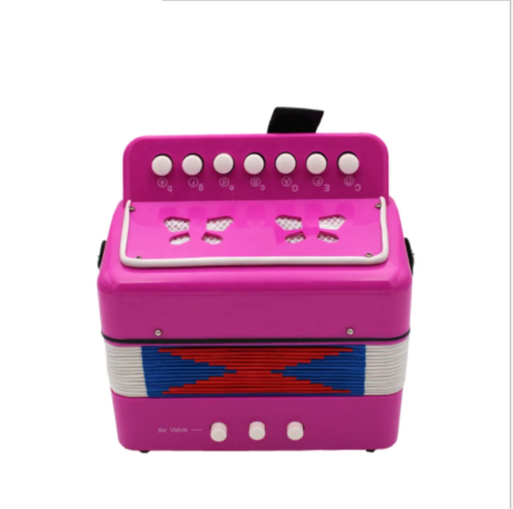7-ключ пластиковые аккордеон, Обучающие игрушки и детскими музыкальными инструментами до 14 лет, оптовая продажа
