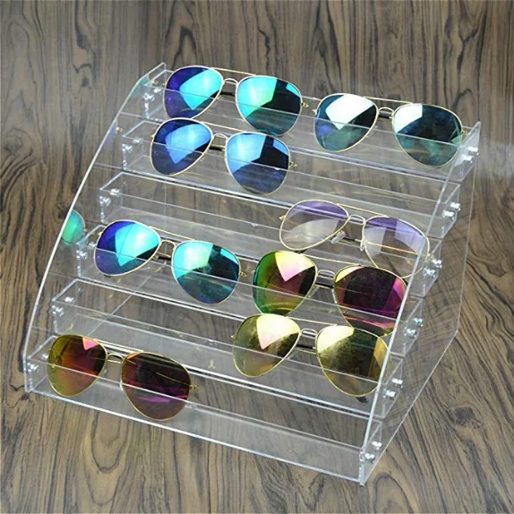 Custom  clear acrylic nail polish lipstick display cigarettes sunglasses jewellery display holder stand sunglasses display case