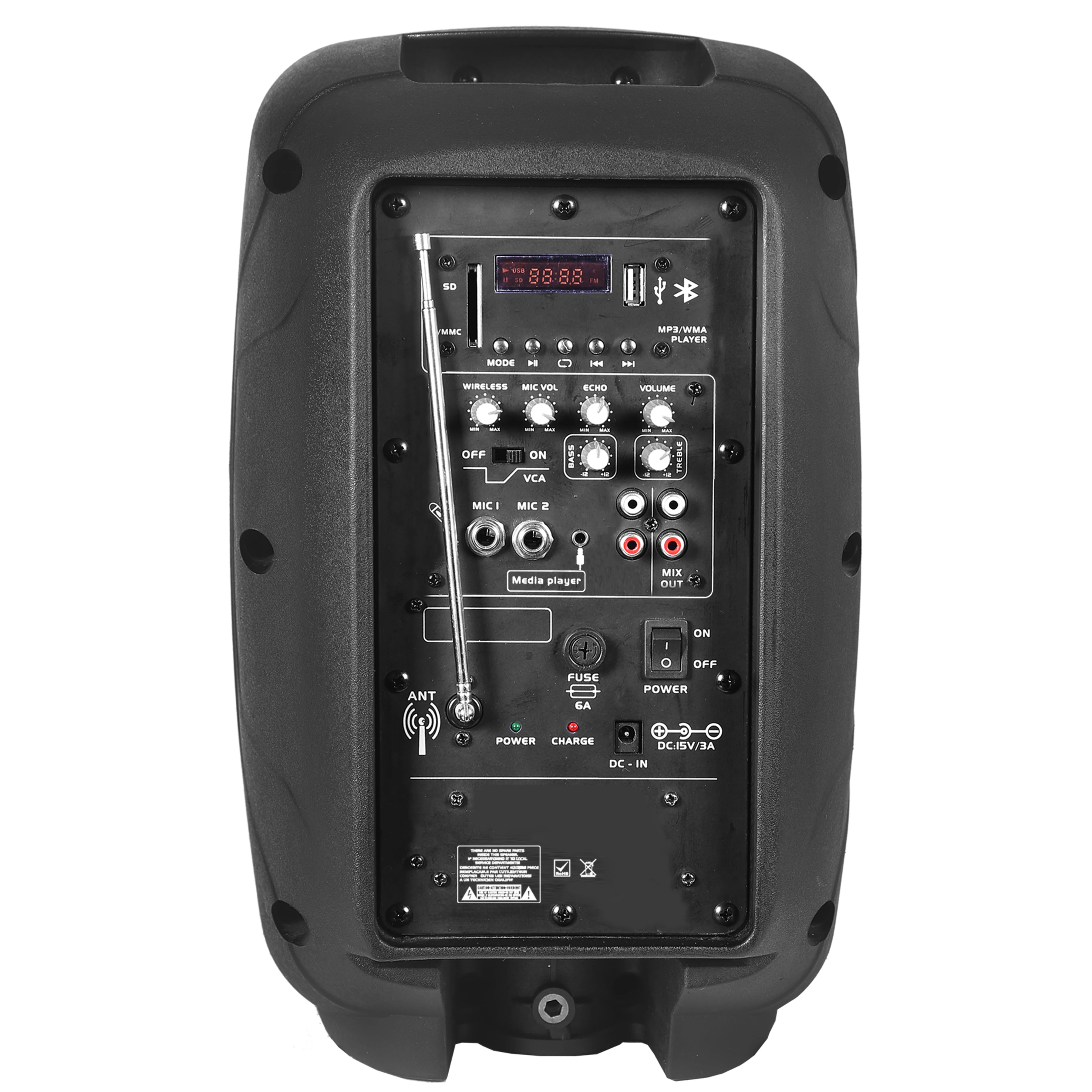 Top Selling Waterproof Active  PA Speaker box With Amplifier