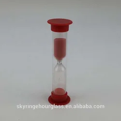 Five minute sand timer shower hourglass with suction cup