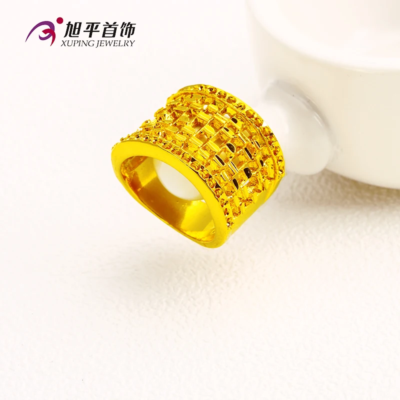 Xuping costume jewellery hollow design dubai gold jewelry engagement wedding ring