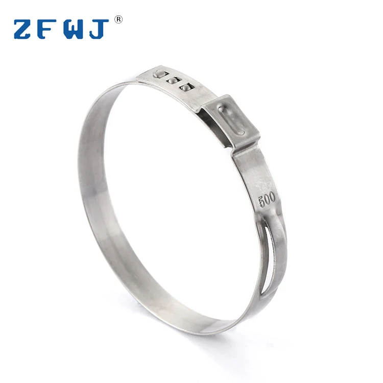 hose clamp , Professional custom 47-50mm type of stainless steel single ear metal hose clamps