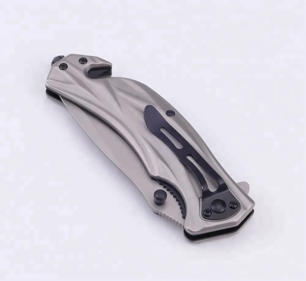 Stainless steel blade and plastic handle titanium Coating Pocket Knife
