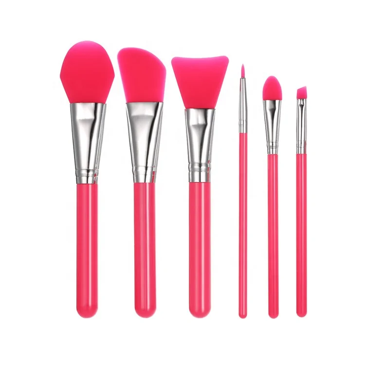 6Pcs set Silicone Makeup Brush Professional Facial Mask Foundation Cream Concealer Applicator Brush