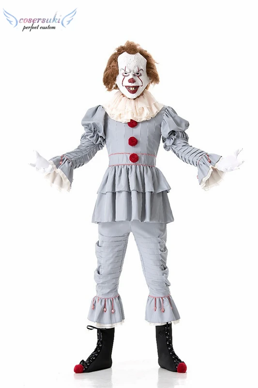 Хэллоуин клоун ужас кровавый для выступлений на сцене в офис, на вечеринку, страшные костюмы для Хэллоуина amazon (клоун обратно в темное время суток)