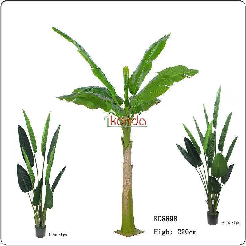 2022 new Home decor Artificial travel banana tree plant bonsai in plastic material and Shrubs Plant Type in pot rubber plant