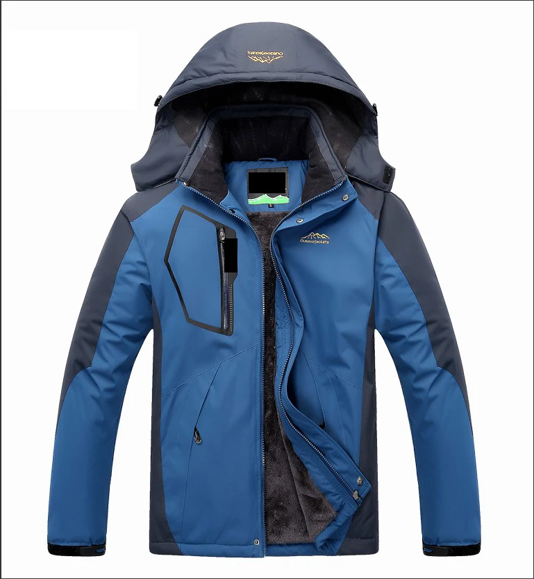 Warm Outdoor Water Resistant Winter Hiking Camping Climbing Jacket with fleece climbing jacket