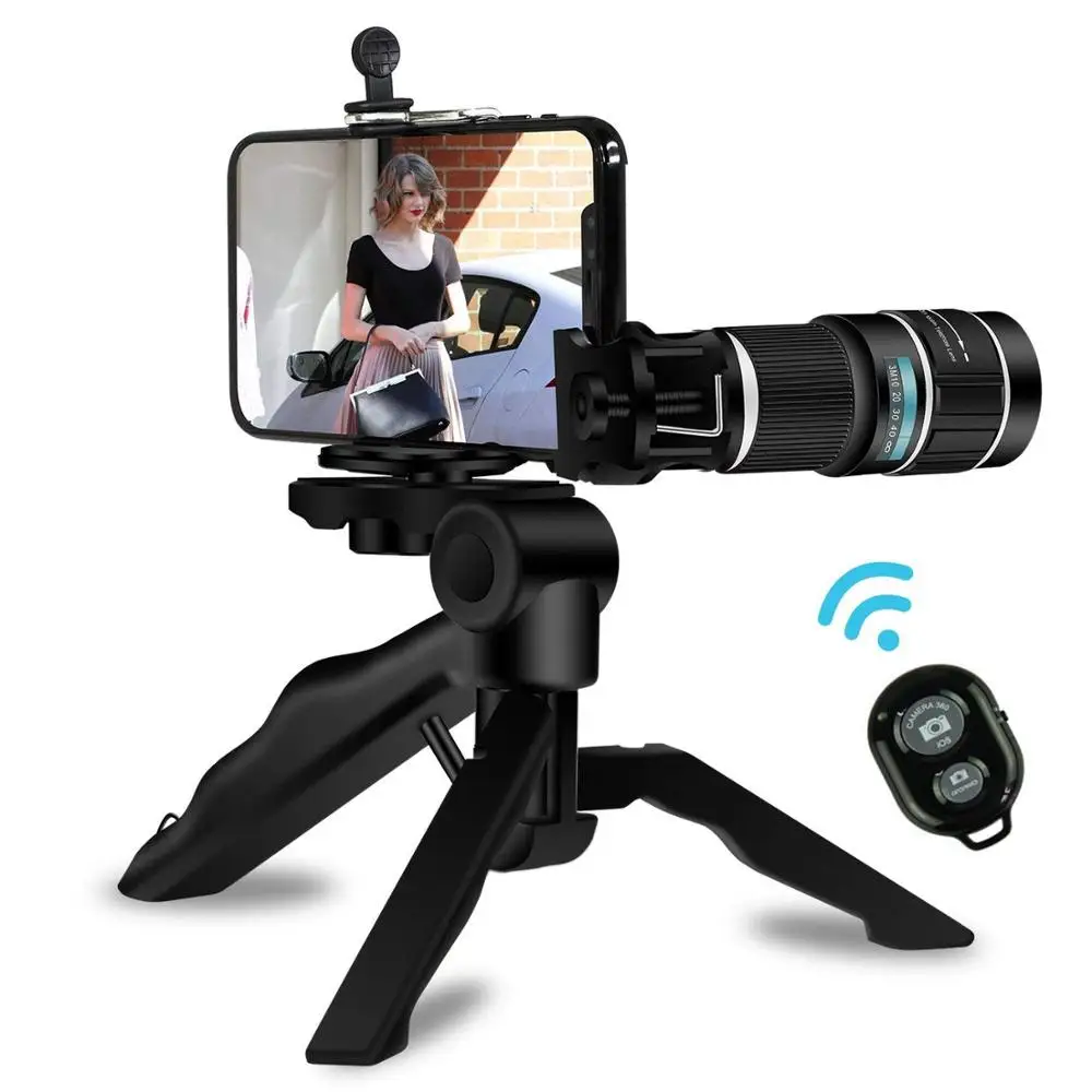 2021 New Arrival Mobile Phone Lens 18X Zoom Telephoto Lens with Tripod and Camera Shutter