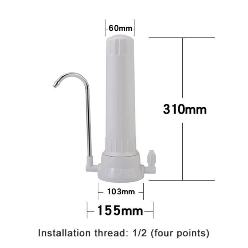 Kitchen Table Single Countertop Water Filter, household Single Desktop Water Purifier With Ceramic Filter Cartridge