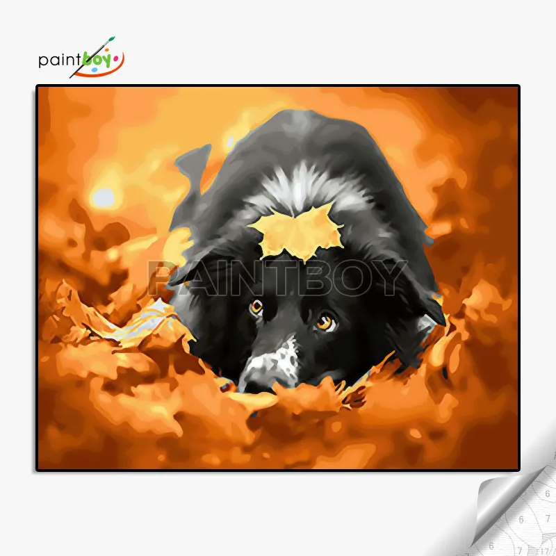 hot selling dog design  acrylic diy digital painting by numbers for home decor GX25852