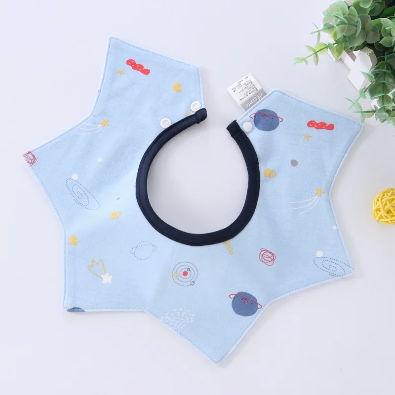 Детские хлопковые нагрудники с круглым вырезом, 360 градусов, фартук в форме цветка для новорожденных, нагрудники и Слюнявчики с лепестками для младенцев